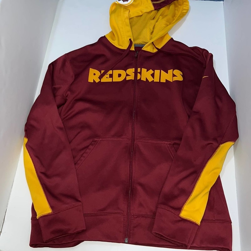 Washington redskins fleece therma-fit sweater zip up size medium